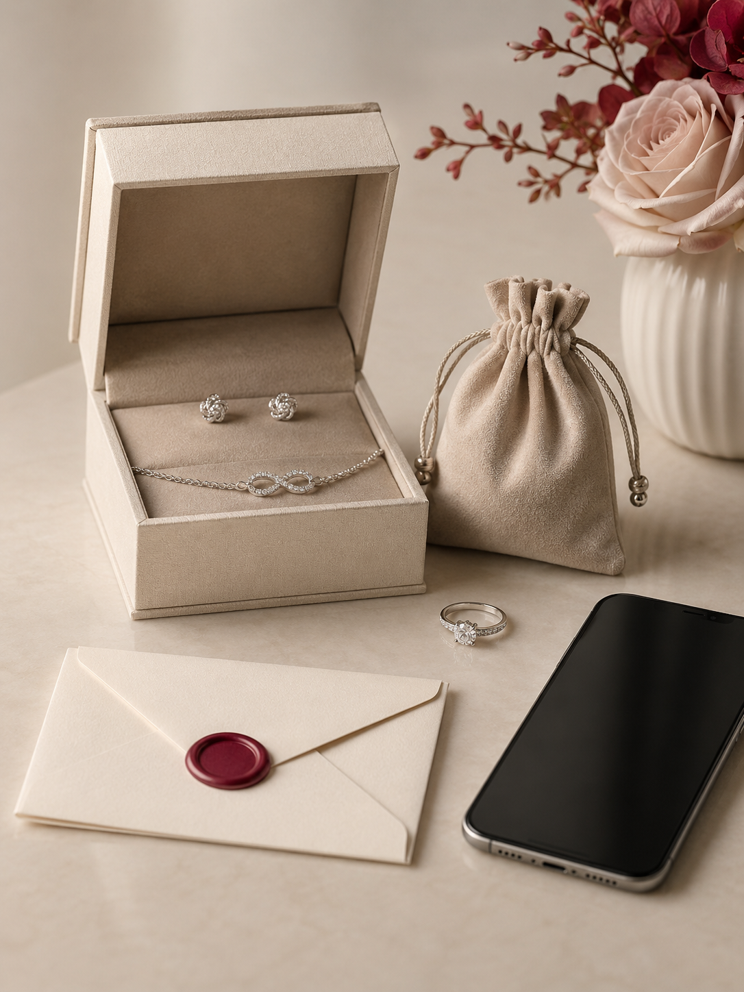 Poornima Silver contact page packaging visual
